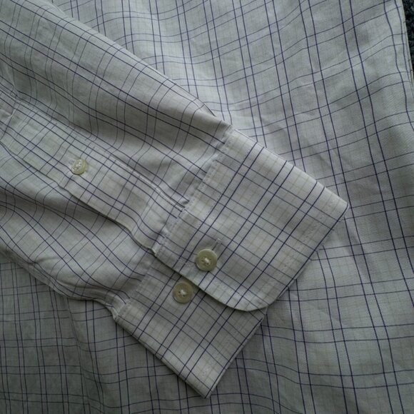 Brooks Brothers Green Purple Button Up Shirt Men Cotton 17 34/35 Traditional Fit - Picture 11 of 13